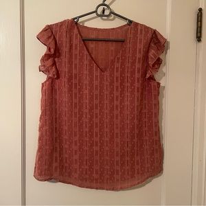 Shein V-Neck Ruffle Sleeve Women's Blouse Size S